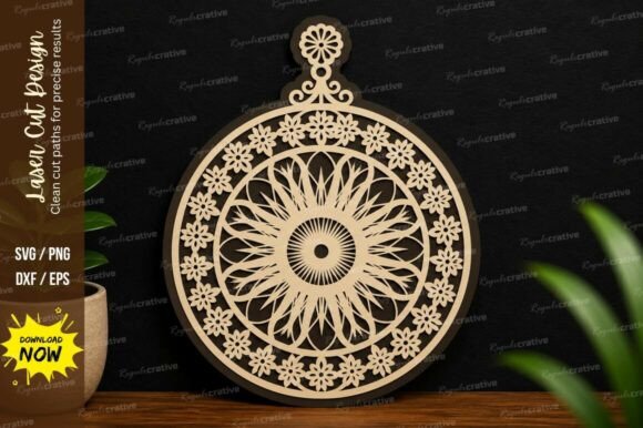 Download Mandala Ornament SVG | Intricate Laser - Ornament Collection