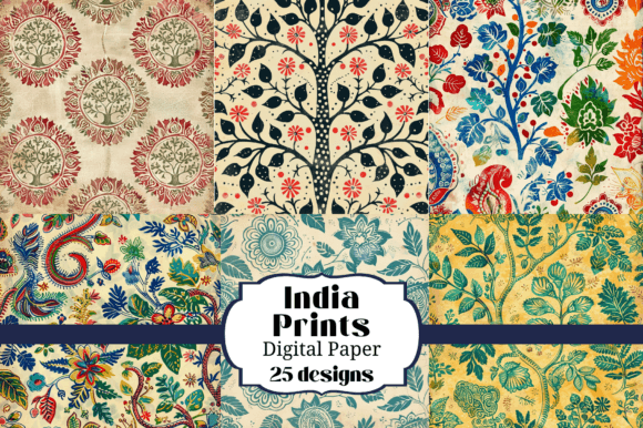 Download 25 India Prints Seamless Backgrounds - Backgrounds Collection