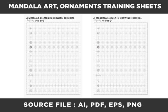 Download Mandala Art, Ornaments Training Sheet - Ornament Collection