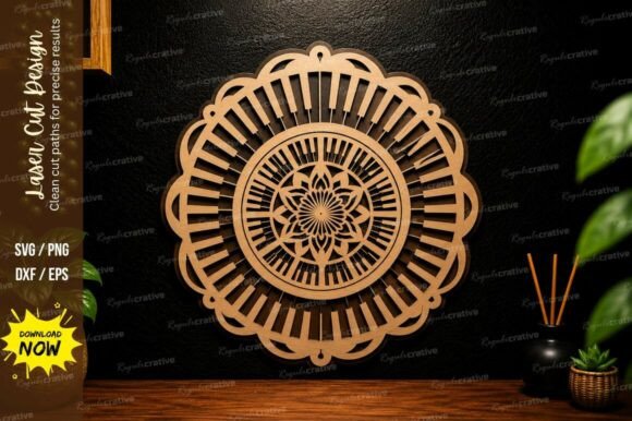 Download Ornamental Mandala Laser Cut SVG Design - Ornament Collection