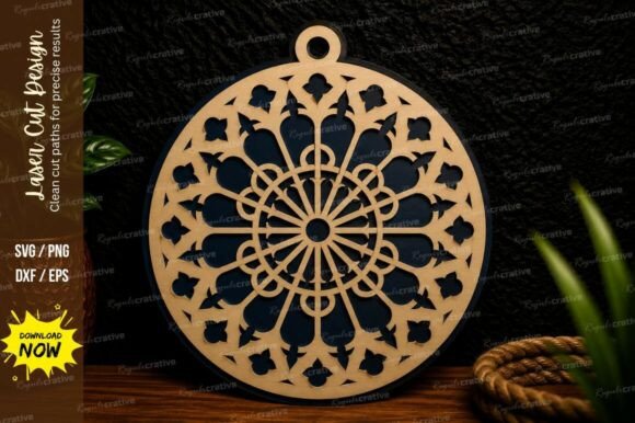Download Mandala Ornament Laser Cut Svg Design - Ornament Collection